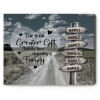Personalized Street Sign Family Canvas - Family With Multi Name Wall Art - Family Gifts With Custom Names