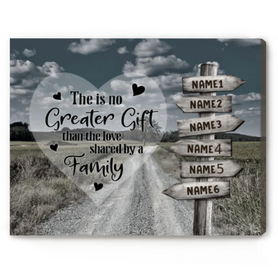 BEST SELLERS 39 Personalized Street Sign Family Canvas - Family With Multi Name Wall Art - Family Gifts With Custom Names