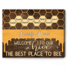 Welcome To Our Hive - Bee Family Personalized Sign - Custom Family Name Art - Family Gifts