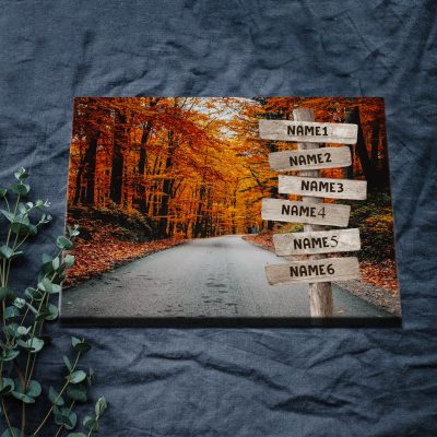 Personalized Family Name Street Sign - Custom Family Members Name On Canvas - Family Gifts