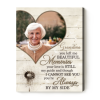 Grandma You Left Me Beautiful Memories - Custom Photo Grandma Memorial Canvas Print - Loss Of Grandmother Gifts