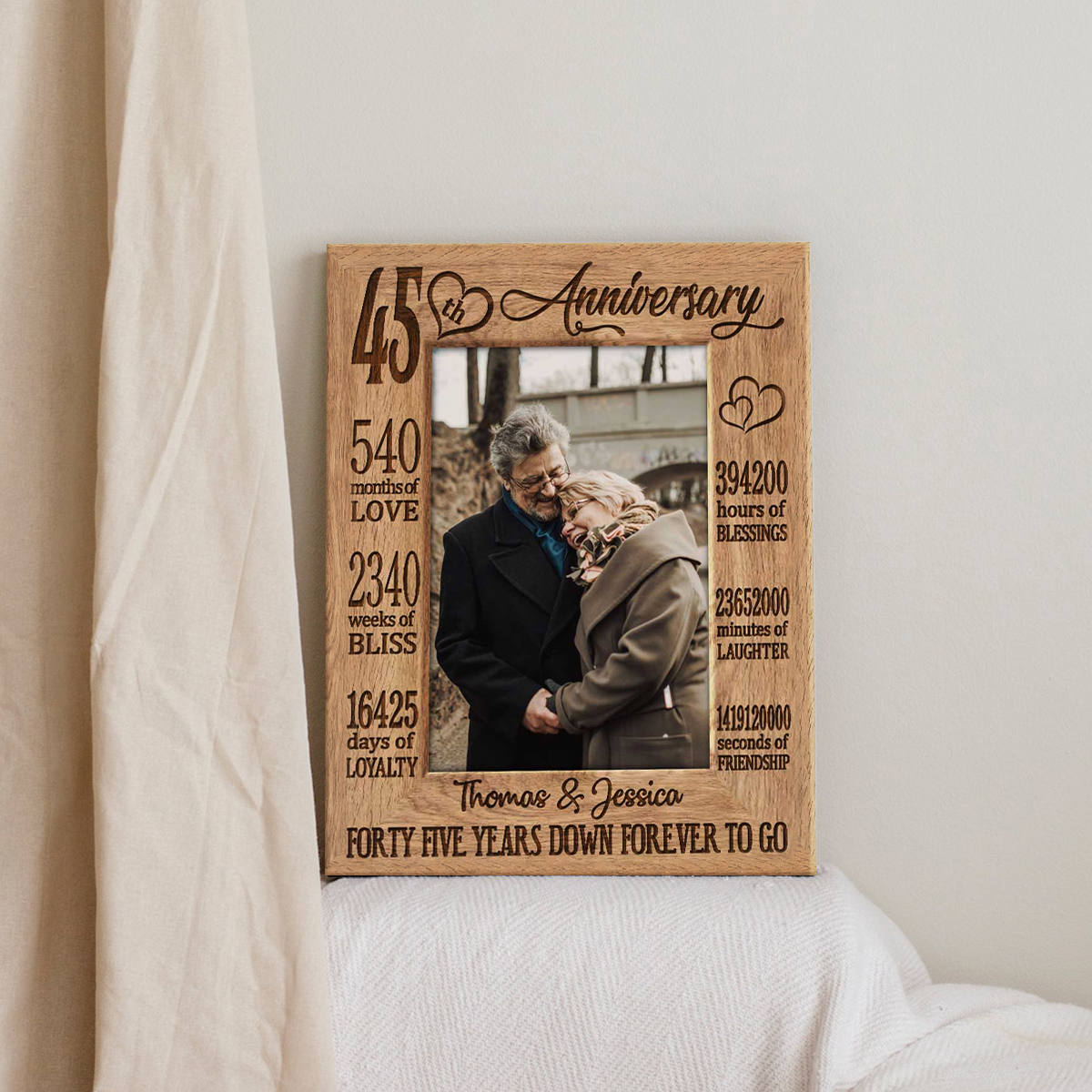 Forty Five Years Down Forever To Go - 45th Anniversary Custom Photo Canvas - 45 Years Anniversary Gifts For Parents 1 Forty Five Years Down Forever To Go - 45th Anniversary Custom Photo Canvas - 45 Years Anniversary Gifts For Parents