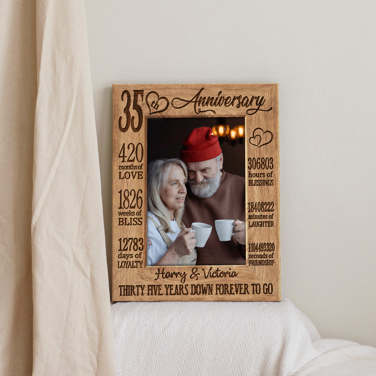 Thirty Five Years Down Forever To Go - 35th Anniversary Custom Photo Canvas - 35 Year Wedding Anniversary Gift 1 Thirty Five Years Down Forever To Go - 35th Anniversary Custom Photo Canvas - 35 Year Wedding Anniversary Gift