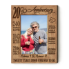 Twenty Years Down Forever To Go - 20th Anniversary Custom Photo Canvas - 20 Year Wedding Anniversary Gift