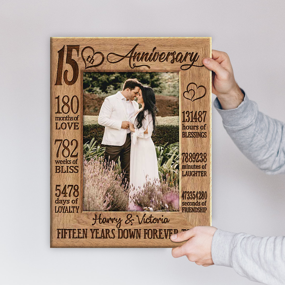 Fifteen Years Down Forever To Go - 15th Anniversary Custom Photo Canvas - 15 Year Wedding Anniversary Gift 1 Fifteen Years Down Forever To Go - 15th Anniversary Custom Photo Canvas - 15 Year Wedding Anniversary Gift