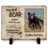 My First Bear - Personalized Bear Hunting Photo Stone Keepsake - Bear Hunter Gift - Gift For Hunting