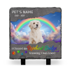 I Crossed The Rainbow Bridge - Custom Dog Memorial Photo Slate Stone - Pet Loss Gifts