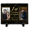 1st Wedding Anniversary Personalized Couple Photo Slale - Custom First Anniversary Stone - Paper Anniversary Gifts