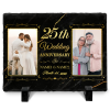 25th Wedding Anniversary Personalized Couple Photo Slale - Custom 25 Year Anniversary Stone - 25th Anniversary Gift Ideas