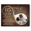 5-Years Anniversary Infinity Love Custom Photo Canvas, Fifth Wedding Anniversary Gift, Unique 5-Year Anniversary Gifts