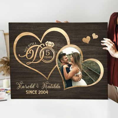 Personalized We Still Do Canvas, Custom Five Year Anniversary Gift, 5th Anniversary Gift For Her