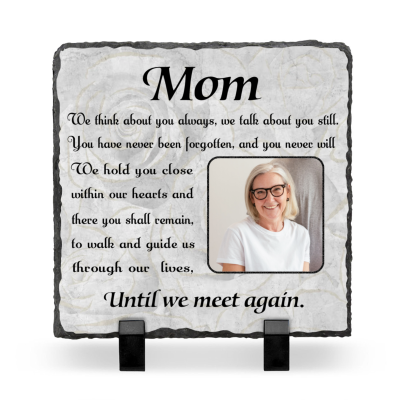 Mom Custom Photo Stone - Personalized Keepsake Garden Stone For Mom - Sympathy Gifts For Loss Of Mom