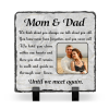 Mom And Dad Custom Photo Stone - Personalized Memorial Stone For Loss Of Mom and Dad - Gift For Someone Who Lost A Grandparent, Parent