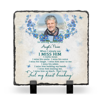 Custom Memorial Stone For Dad - In Loving Memory Dad Gifts - Dad Memorial Gift