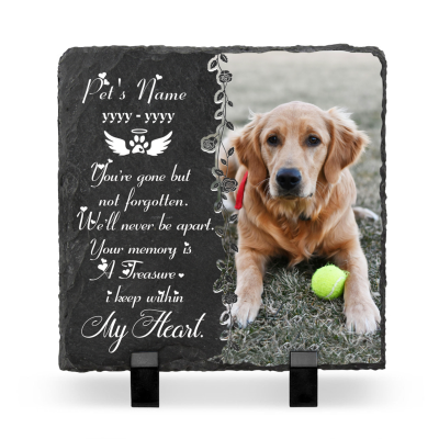 Personalized Pet Memorial Stone - Custom Headstones For Dog - Pet Remembrance Gifts - In Memory Of Dog Gifts