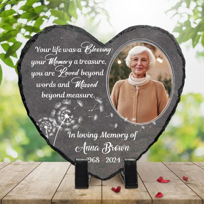 Custom Garden Stones In Memory Of A Loved One - Personalized Bereavement Memorial Stone - You Are Loved Beyond Words And Missed Beyond Measure