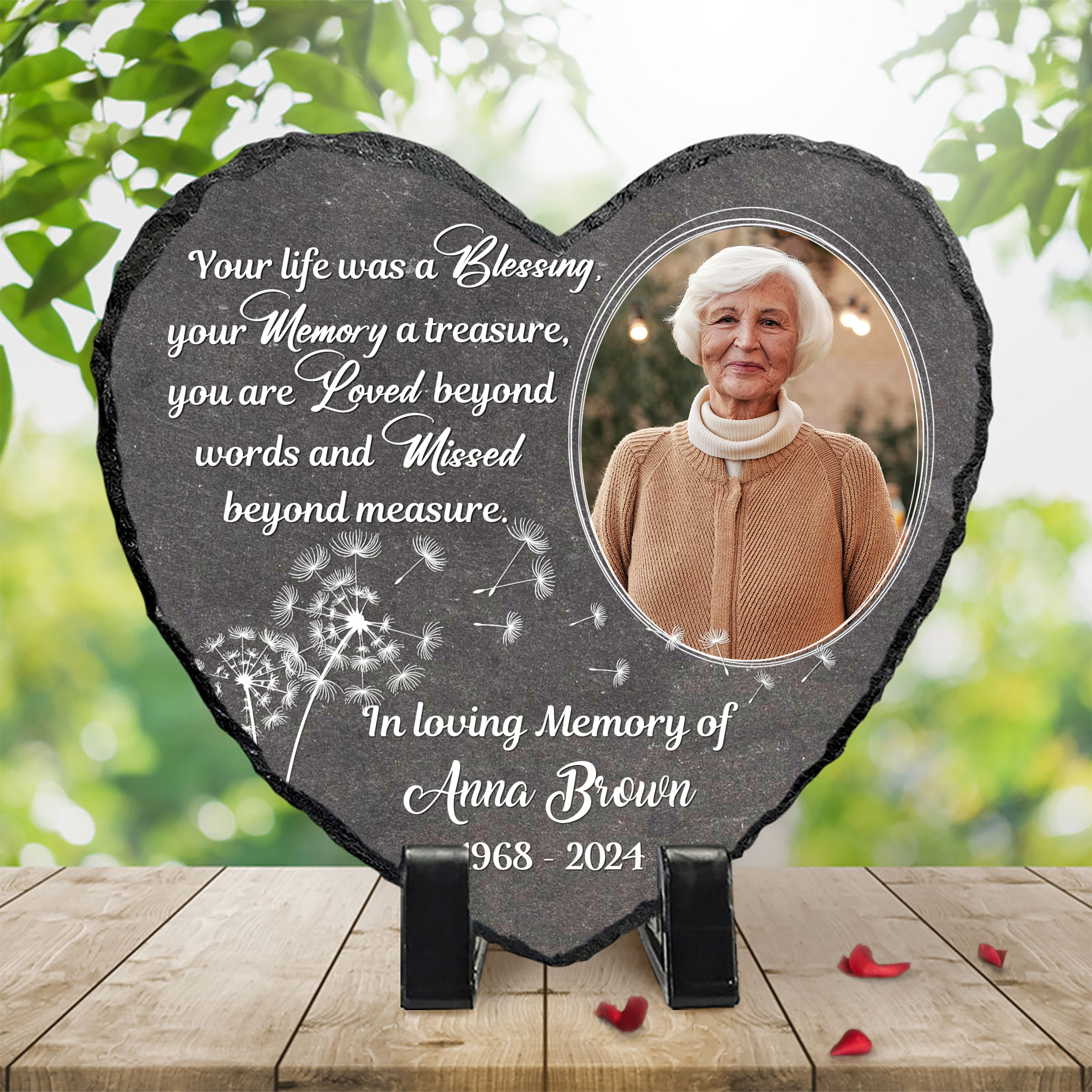 Custom Garden Stones In Memory Of A Loved One - Personalized Bereavement Memorial Stone - You Are Loved Beyond Words And Missed Beyond Measure