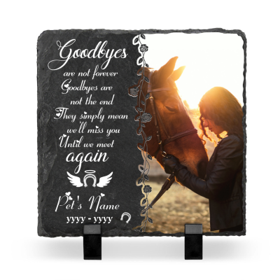 Personalized Horse Grave Marker - Memorial Stones For Loss Of Horse - In Memory Of Horse Gift - Until We Meet Again