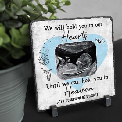 Personalized Baby Memorial Stone - Custom Child Loss Sympathy Gift - Infant Loss Gifts - We Will Hold You In Our Hearts