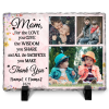Personalized Thank You Mom Photo Slate Stone - Custom Photo Mother’s Day Gift - Mothers Day Plaque - Keepsake Gift For Mom