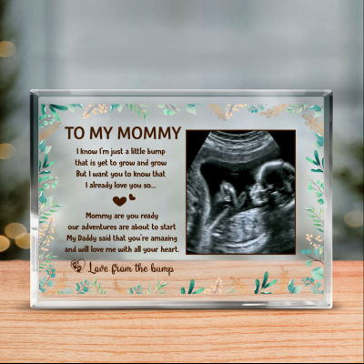 BEST SELLERS 23 To My Mommy - Custom Ultrasound Picture Acrylic Plaque - Mothers Day Gift For Expecting Mom - Mommy To Be Gift From The Bump - Sonogram Picture Gift