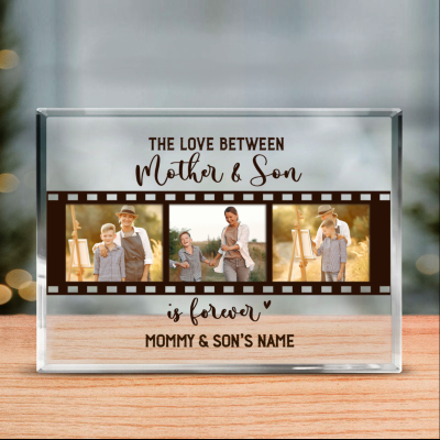 The Love Between Mother And Son Is Forever Personalized Acrylic Plaque - Mother's Day Gifts From Son - Mom And Son Gifts