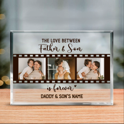 The Love Between Father And Son Is Forever Personalized Acrylic Plaque -  Daddy And Son Fathers Day Gift - Father And Son Gift