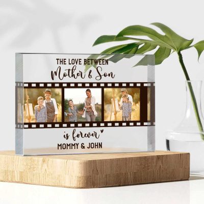 The Love Between Mother And Son Is Forever Personalized Acrylic Plaque - Mother's Day Gifts From Son - Mom And Son Gifts