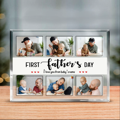 First Father's Day Custom Photo Acrylic Plaque