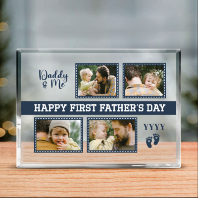 First Father's Day Custom Photo Acrylic Plaque