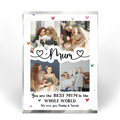 Custom Photo You Are The Best Mum Acrylic Plaque, Mothers Day Gifts for Mum, Mum Photo Gifts from Kids