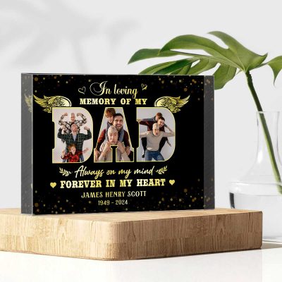 Personalized In Loving Memory Of Dad Acrylic Block - Sympathy Gift For Loss Of Dad - Dad Remembrance Gift - Memorial Plaque For Dad