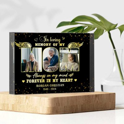 Personalized In Loving Memory Of Mom Acrylic Block - Sympathy Gift For Loss Of Mom - Mom Remembrance Gift - Memorial Plaque For Mom