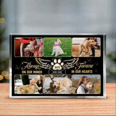 Custom Photo Pet Acrylic Plaque - Personalized Dog Memorial Keepsake - Pet Loss Gifts