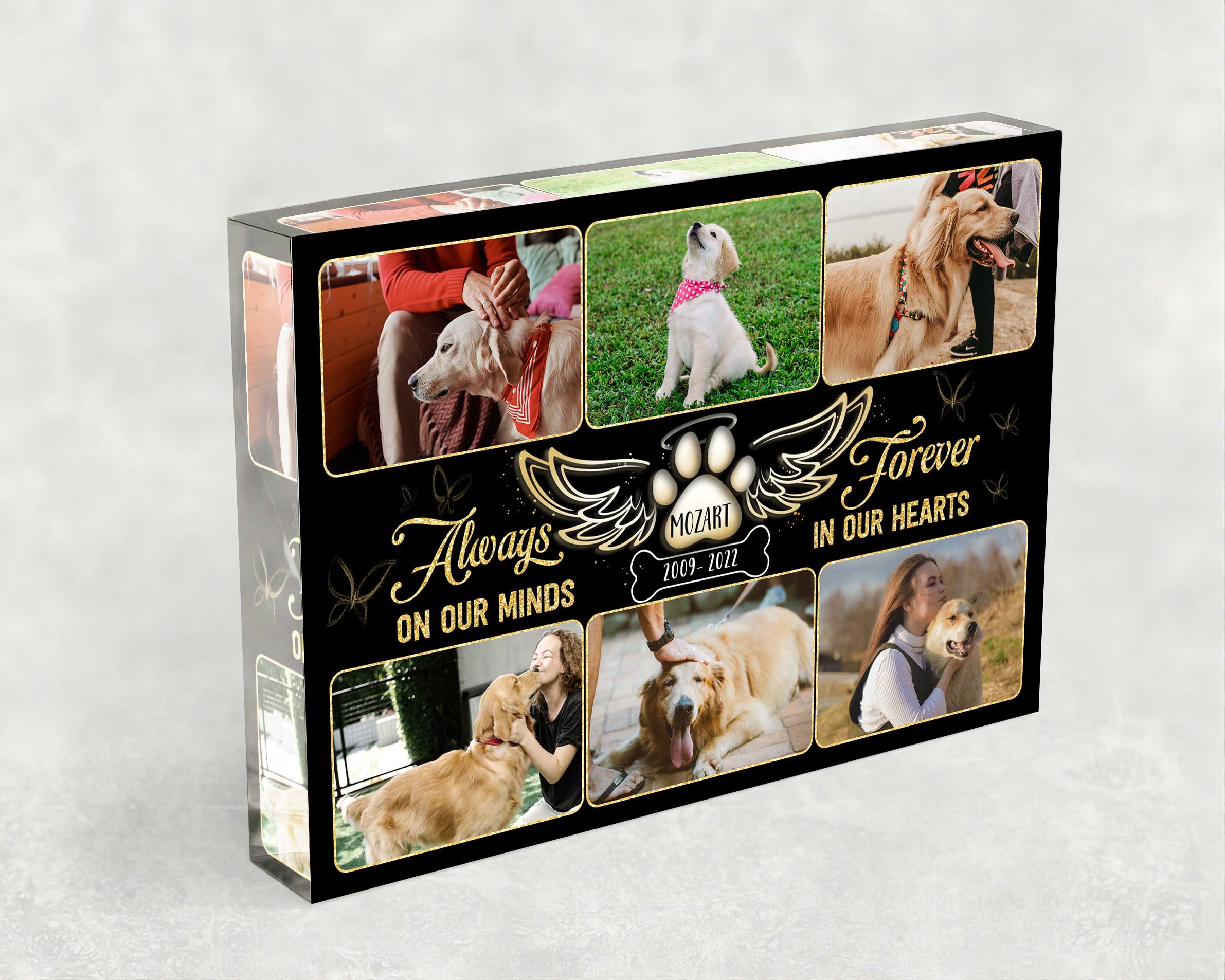 Custom Photo Pet Acrylic Plaque - Personalized Dog Memorial Keepsake - Pet Loss Gifts 1 Forever In Our Hearts - Custom Photo Pet Acrylic Plaque - Personalized Dog Memorial Keepsake - Pet Loss Gifts