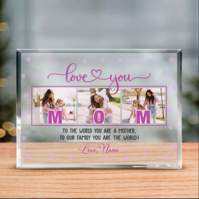 Personalized Mother's Day Picture Gift - Custom Mom Picture Acrylic Plaque - Mom Gifts From Daughter Son - Gifts For Mom Birthday
