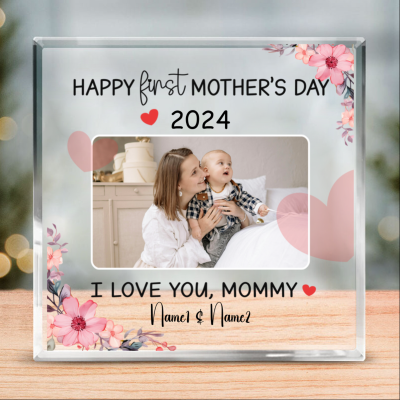 Personalized Happy First Mother's Day Photo Acrylic Plaque