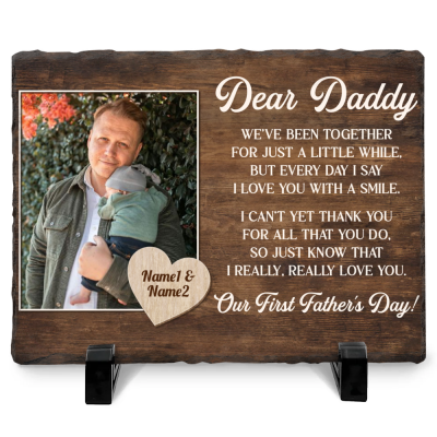 First Father's Day Photo Slate