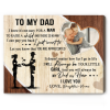 I Know It’s Not Easy For A Man To Raise A Child - Custom To My Dad Picture Canvas From Daughter - Birthday Fathers Day Gifts From Daughter