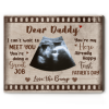 1st Father’s Day Gifts From Little Bump - Dear Daddy Custom Ultrasound Canvas - Dad To Be Father's Day Gift - First Time Dad Gift