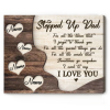 Stepped Up Dad Fathers Day Gift - Custom Step Dad Sign With Kid Names - Personalized Step Dad Gift - Bonus Dad Gifts From Daughter Son
