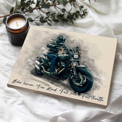 Personalized Motorcycle Photo Painting Canvas, Gifts For Motorcycle Riders, Motorbike Gifts For Him, Father's Day Harley Davidson Dad Gifts 3 Personalized Motorcycle Photo Painting Canvas, Gifts For Motorcycle Riders, Motorbike Gifts For Him, Father's Day Harley Davidson Dad Gifts