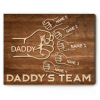 Daddy’s Team - Custom Fist Bump With Names Sign - Father's Day Sign From Kids - Dad Birthday Gift - Fist Bump Daddy Gift