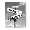 Custom Street Sign With Couple's Names - Intersection Sign Engagement Gifts - Wedding Engagement Gift For Couple - Intersection Love Road Sign
