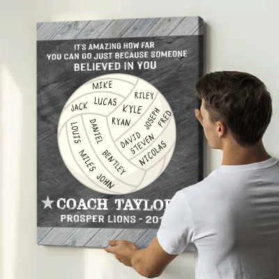 Because Someone Believed In You - Custom Volleyball Coach Sign With Names - Personalized Volleyball Coach Gifts - End Of Season Volleyball Coach Gift 3 Because Someone Believed In You – Custom Volleyball Coach Sign With Names – Personalized Volleyball Coach Gifts – End Of Season Volleyball Coach Gift