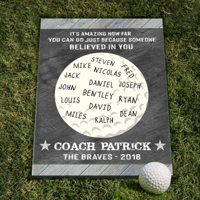 Because Someone Believed In You - Custom Golf Coach Sign With Names - Golf Coach Appreciation Gift - Golf Coach Personalized Gifts 3 Because Someone Believed In You - Custom Golf Coach Sign With Names - Golf Coach Appreciation Gift - Golf Coach Personalized Gifts