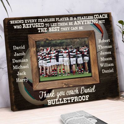 A Good Coach Can Change A Game A Great Coach Can Change A Life - Custom Rugby Coach Photo Canvas - Rugby Coach Thank You Gift