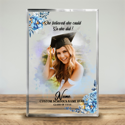 Custom Graduation Portrait Photo Acrylic Plaque - Graduation Gift For Daughter Friends 2024 - Graduation Plaque Gift For Her - New Graduate Gift