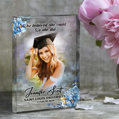 Custom Graduation Portrait Photo Acrylic Plaque - Graduation Gift For Daughter Friends 2024 - Graduation Plaque Gift For Her - New Graduate Gift