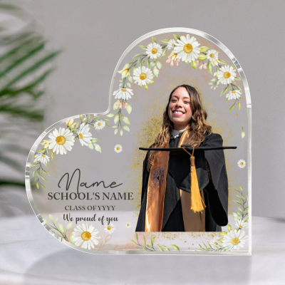 Personalized Graduation Portrait Acrylic Plaque - Graduation Gifts For Daughter - Custom Graduation Gifts - Grad Gifts For Her
